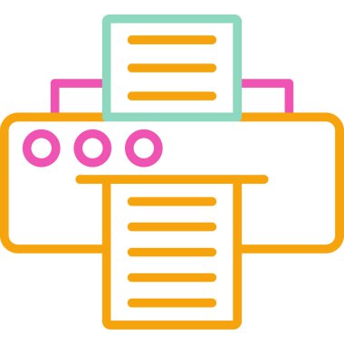 Belge. Web simgesi basit illüstrasyon