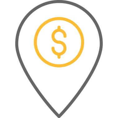 Harita işaretleyici vektör illüstrasyonunu göster