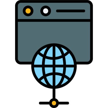 dünya web vektör simgesi tasarımı