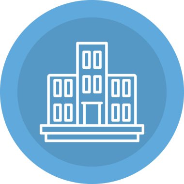 Bina. Web simgesi basit illüstrasyon