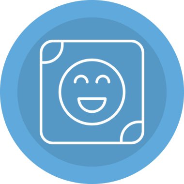 Mutlu gülen ikon vektör çizimi