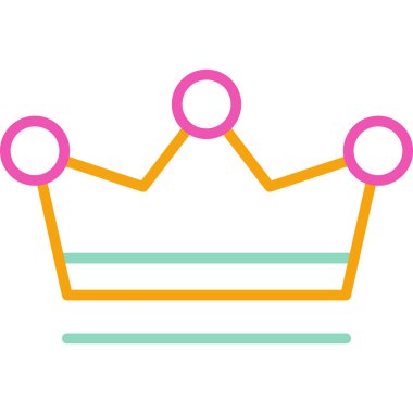 Kraliyet modern simgesi, vektör illüstrasyonu