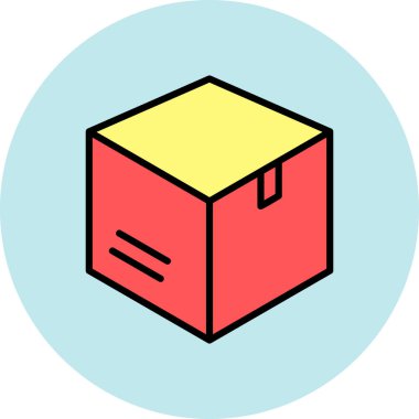 kutu simgesi vektör illüstrasyonu