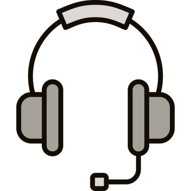 Kulaklık. Web simgesi basit illüstrasyon