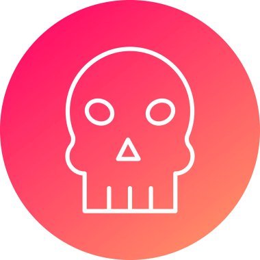 Bir kafatasının vektör çizimi