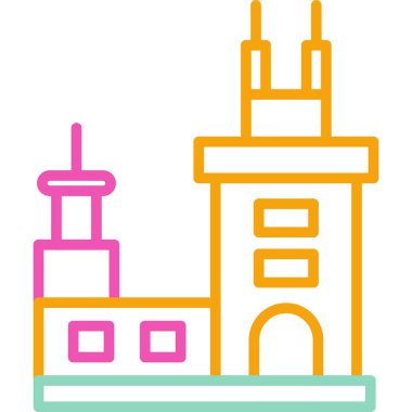 Modern yapı simgesinin vektör illüstrasyonu