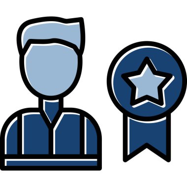 Şampiyon simge vektör illüstrasyonu