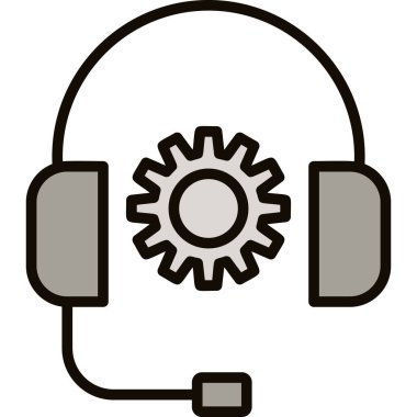 Kulaklık. Web simgesi basit illüstrasyon