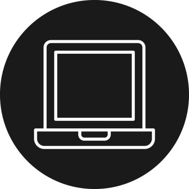 Dizüstü bilgisayar simgesi vektör çizimi