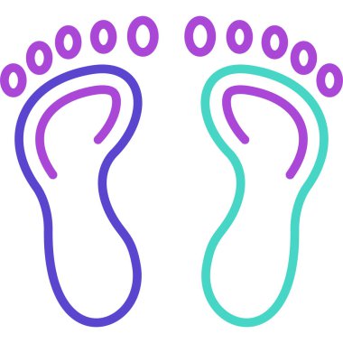 bebek ayak izi simgesi, vektör illüstrasyonu