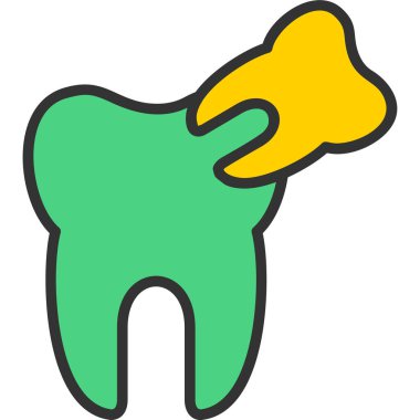 Diş. Web simgesi basit illüstrasyon