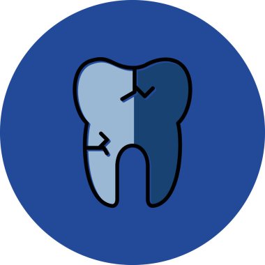 diş simgesi vektör illüstrasyonu