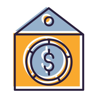 para evi ikonu vektör illüstrasyonu