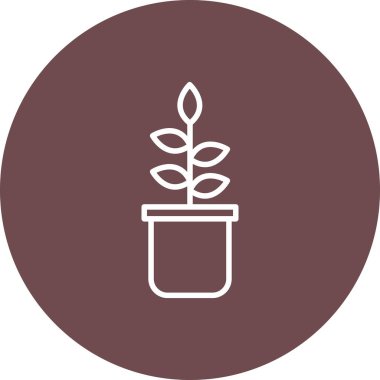 Bir bitki simgesinin vektör illüstrasyonu