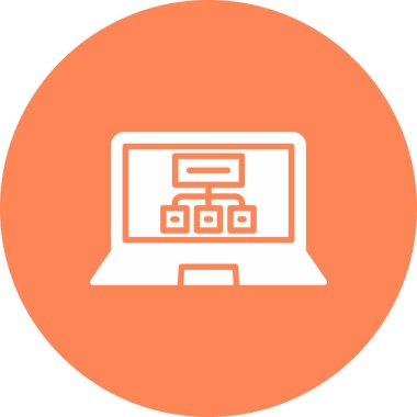 Dizüstü bilgisayar simgesi vektör çizimi