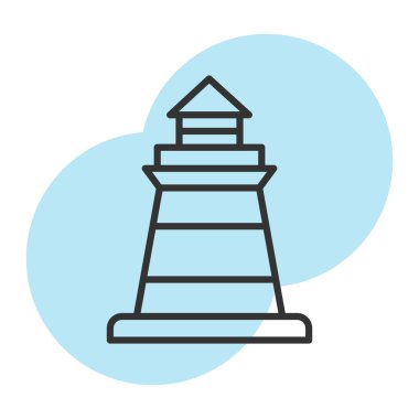 Düz biçimli bir kulenin vektör simgesi