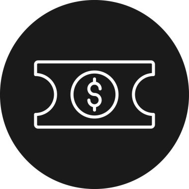 Vektör para simgesi çizimi