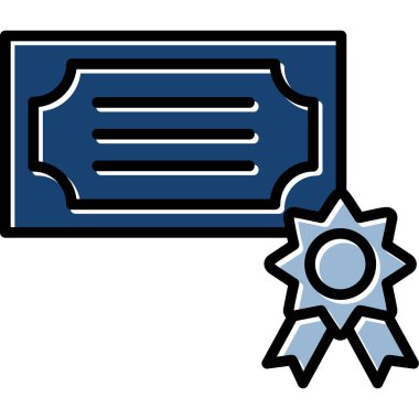 rozet kurdele ikonu vektör illüstrasyonu