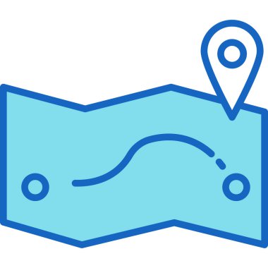 harita simgesi vektör illüstrasyonu