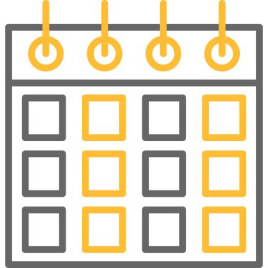 Takvim simgesi vektör illüstrasyonu