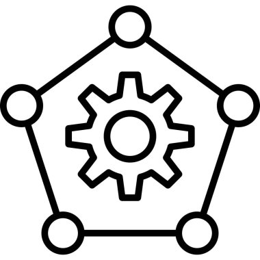 dişli simgesi, vektör çizimi