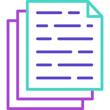 Belge. Web simgesi basit illüstrasyon