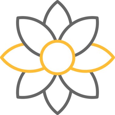 beautiful flower vector line icon