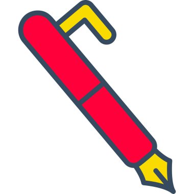 Kalem. Web simgesi basit illüstrasyon