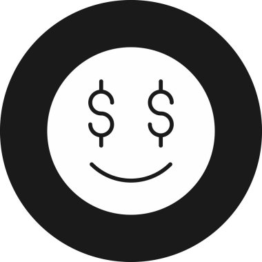 Para dolar para birimi simgesi ana hat biçiminde