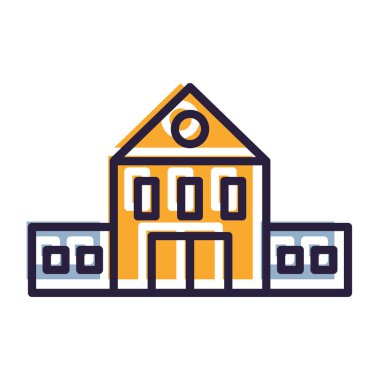 Üniversite ikon vektör illüstrasyonu