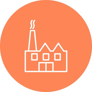 Fabrika simgesi vektör illüstrasyonu