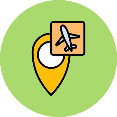 Bir pin simgesinin vektör illüstrasyonu