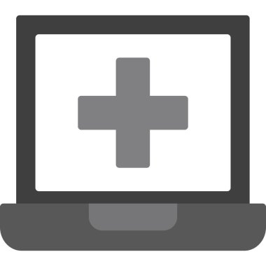 Tıbbi dizüstü. Web simgesi
