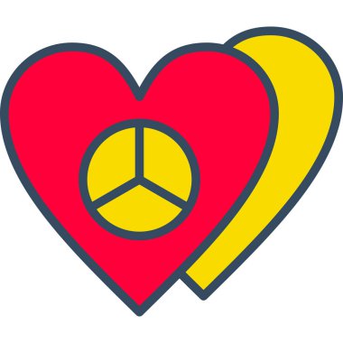 Kalp ikonu. Vektör illüstrasyonu