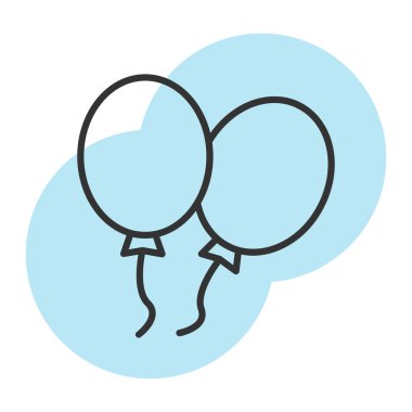 Balonlar. Web simgesi vektör tasarımı