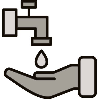 Ana hatlar biçiminde musluk musluğu simgesi