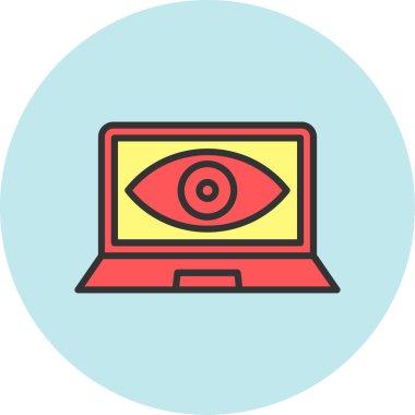 Bilgisayar. Web simgesi basit illüstrasyon