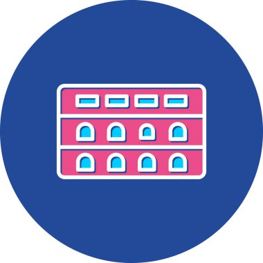 Bina. Web simgesi basit illüstrasyon