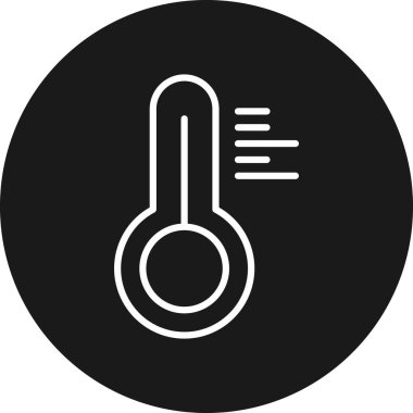 Termometrenin vektör illüstrasyon simgesi