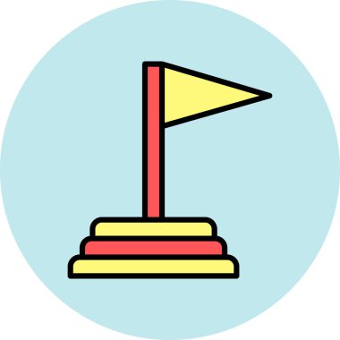 bayrak ikonu vektör illüstrasyonu