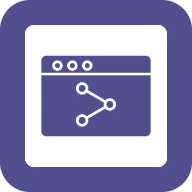 tarayıcı web simgesi, vektör illüstrasyonu