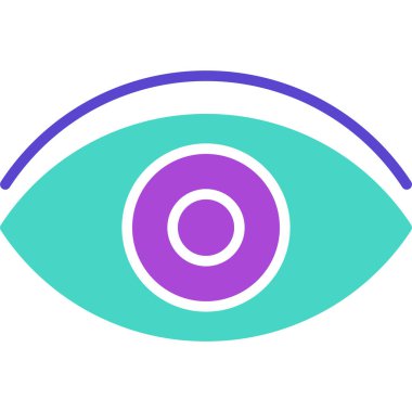 Göz. Web simgesi basit illüstrasyon