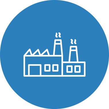 Fabrika simgesi vektör illüstrasyonu