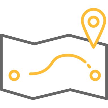 harita simgesi vektör illüstrasyonu