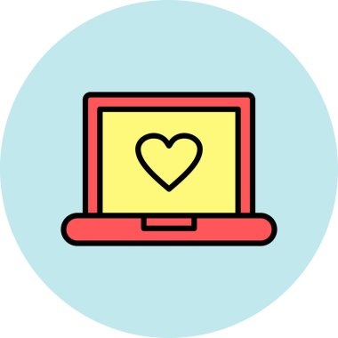 Bilgisayar. Web simgesi basit illüstrasyon