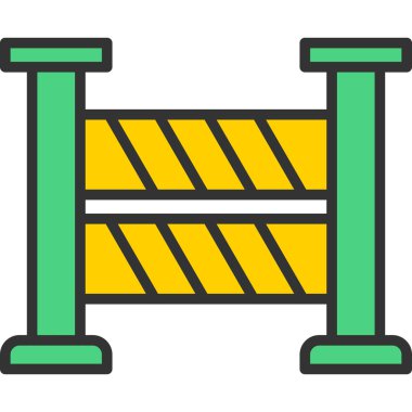 Bariyer. Web simgesi basit illüstrasyon