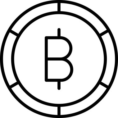 Bitcoin simgesi vektör illüstrasyonu