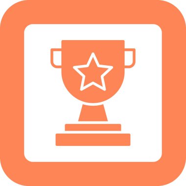 Kupa. Web simgesi basit illüstrasyon