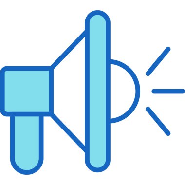 hoparlör vektör renk çizgisi simgesi