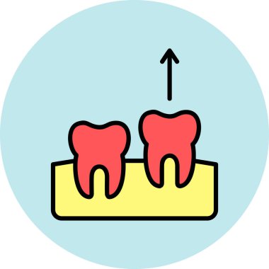 Diş bakımı modern simgesi, vektör illüstrasyonu